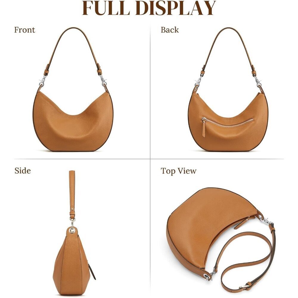 Leather Shoulder Bag Women Crossbody Purse Handbag Elegant Multi-Use - Picture 7 of 7